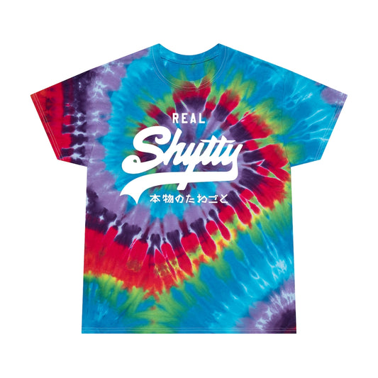 Real Shytty Tie-Dye Tee, Spiral / Solid White Logo