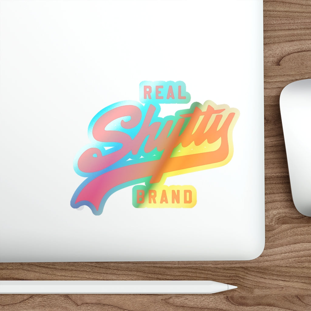 "Real Shytty Brand" Holographic Die-cut Stickers - Red Logo